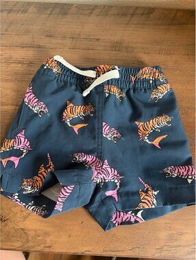 Chubbies Kids Tiger Shark Swim Shorts size 6-12M. No liner